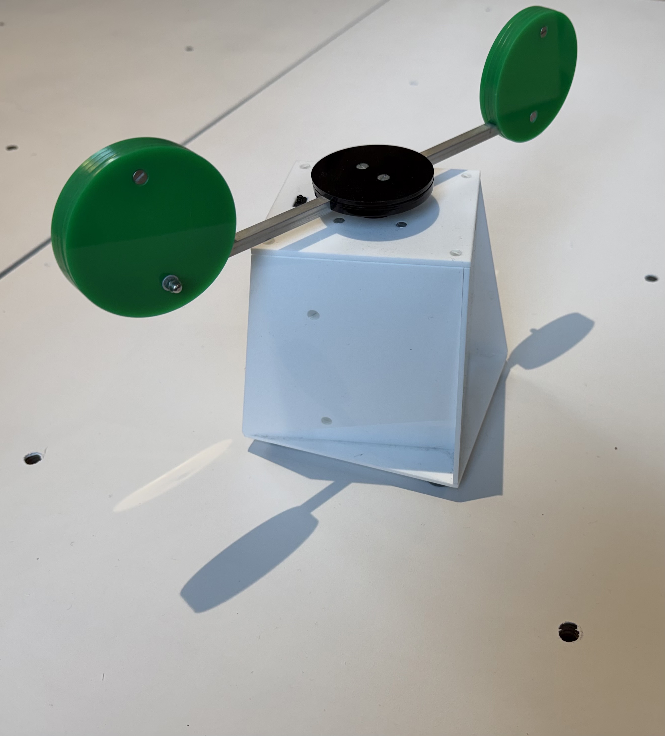 Image of some of the spinning elements of the 16 part group